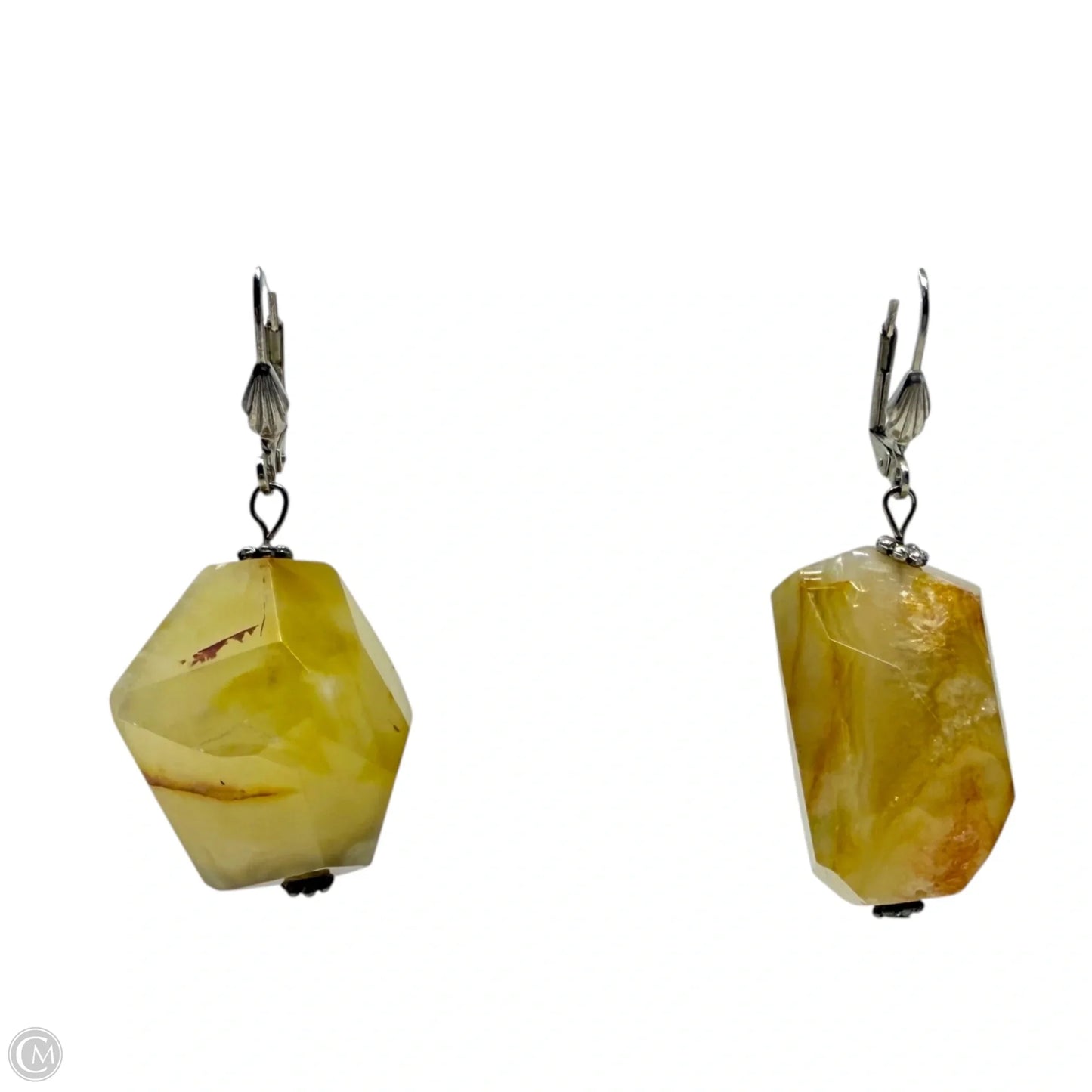 Raw Citrine Dangle Earrings