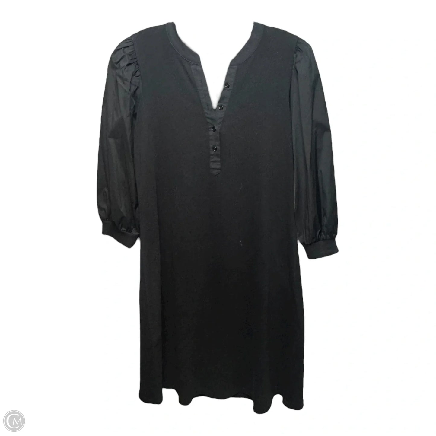 Bow Sleeve Henley Dress short By Chicos In Black, Size: 8