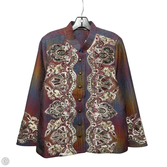 Maija Embellished Jacket By Soft Surroundings In Magenta Amethyst, Size: M