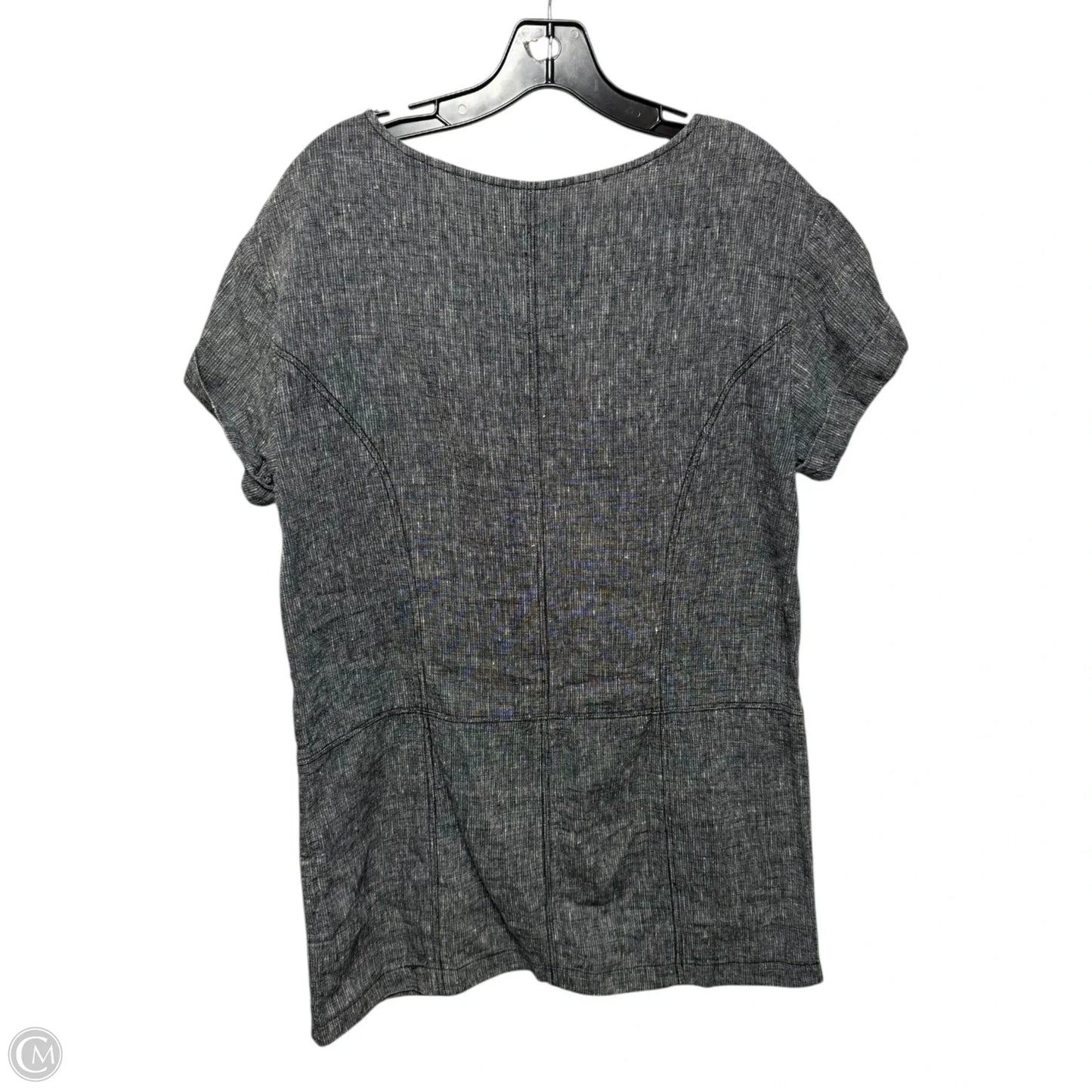 Linen Tunic Short Sleeve By Free People In Grey, Size: S
