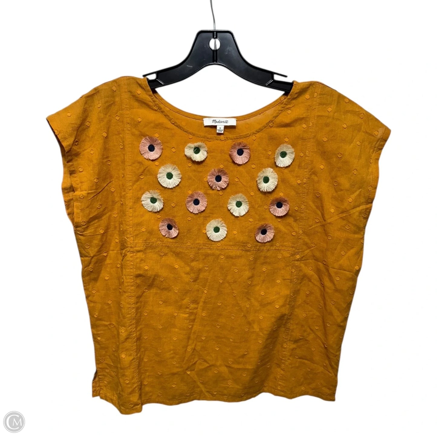 Top Sleeveless By Madewell In Yellow, Size: S