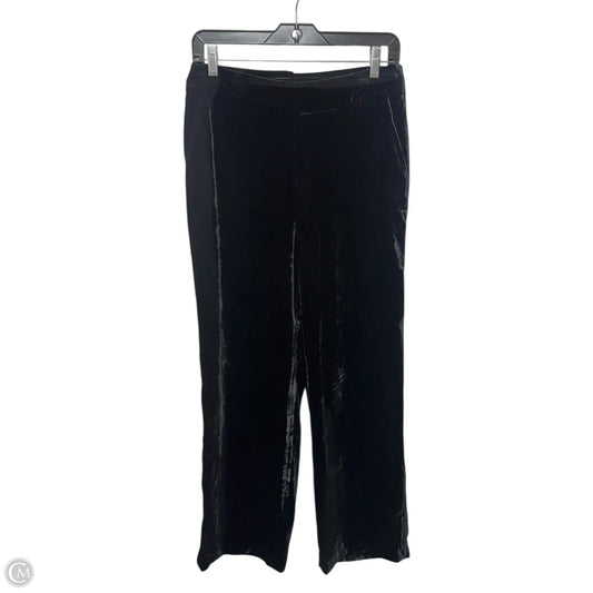Wide Leg Effortless Velvet Pants By Talbots In Black, Size: 2