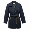 Wool Blend Belted Coat By Michael By Michael Kors In Navy, Size: M