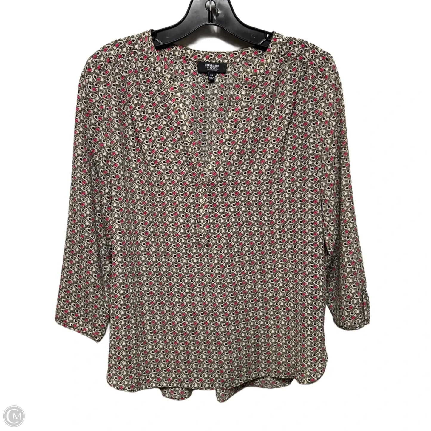 Top Long Sleeve By Not Your Daughters Jeans In Geometric Pattern, Size: Xs