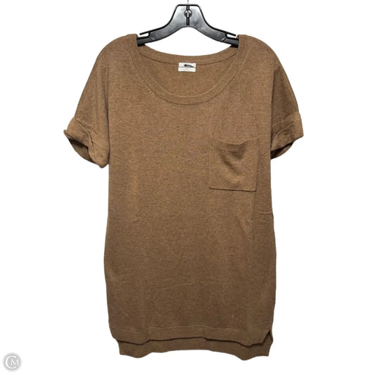 Sweater Short Sleeve By Wallace In Tan, Size: S