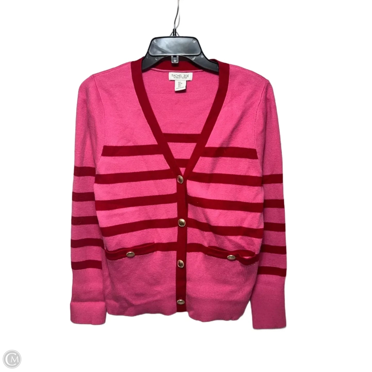 Sweater Cardigan By Rachel Zoe In Striped Pattern, Size: S