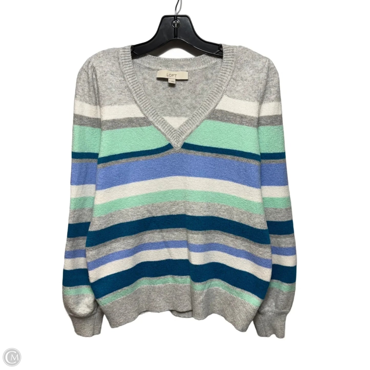 Sweater By Loft In Striped Pattern, Size: M