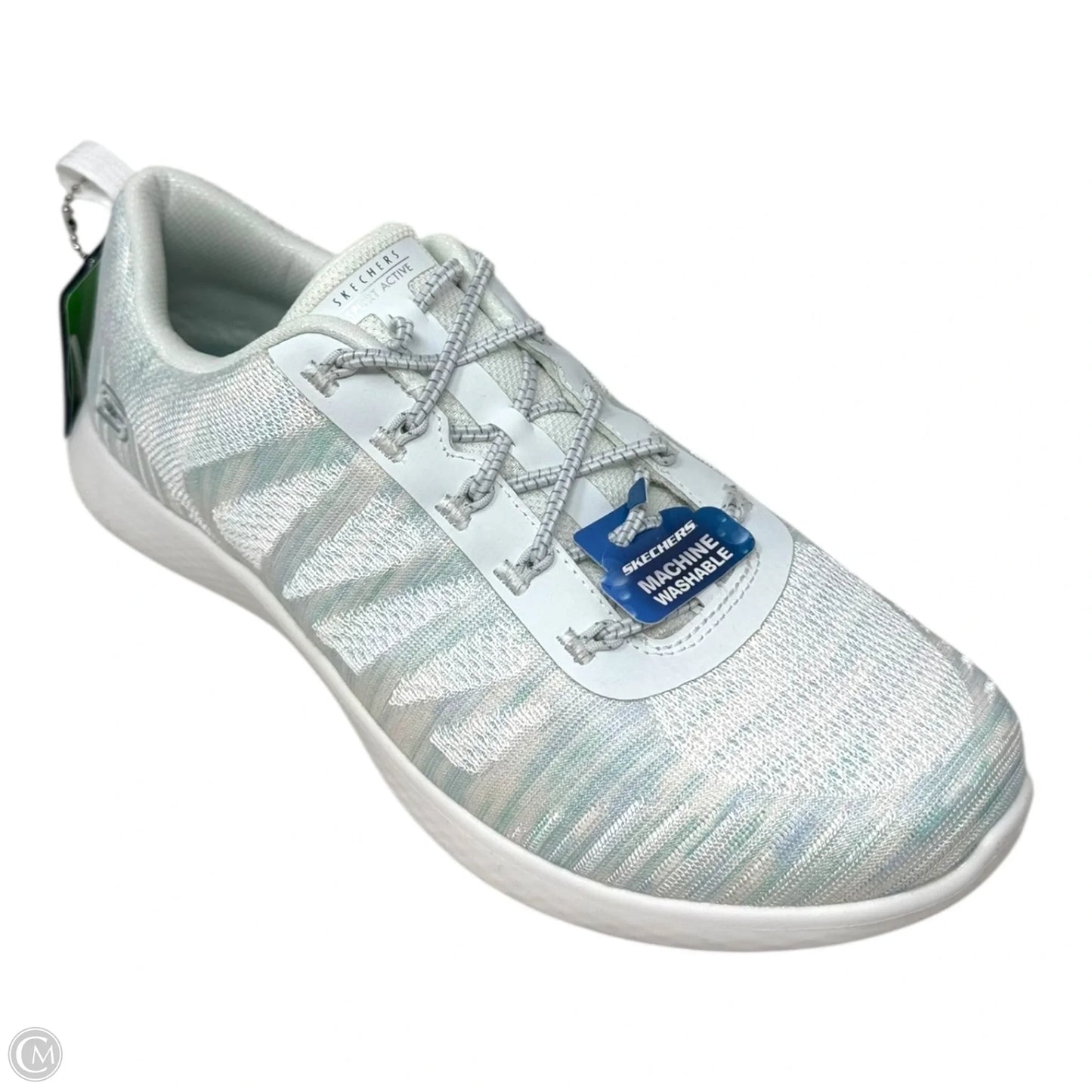 Memory Foam Sole Shoes Athletic By Skechers In Blue & White, Size: 9