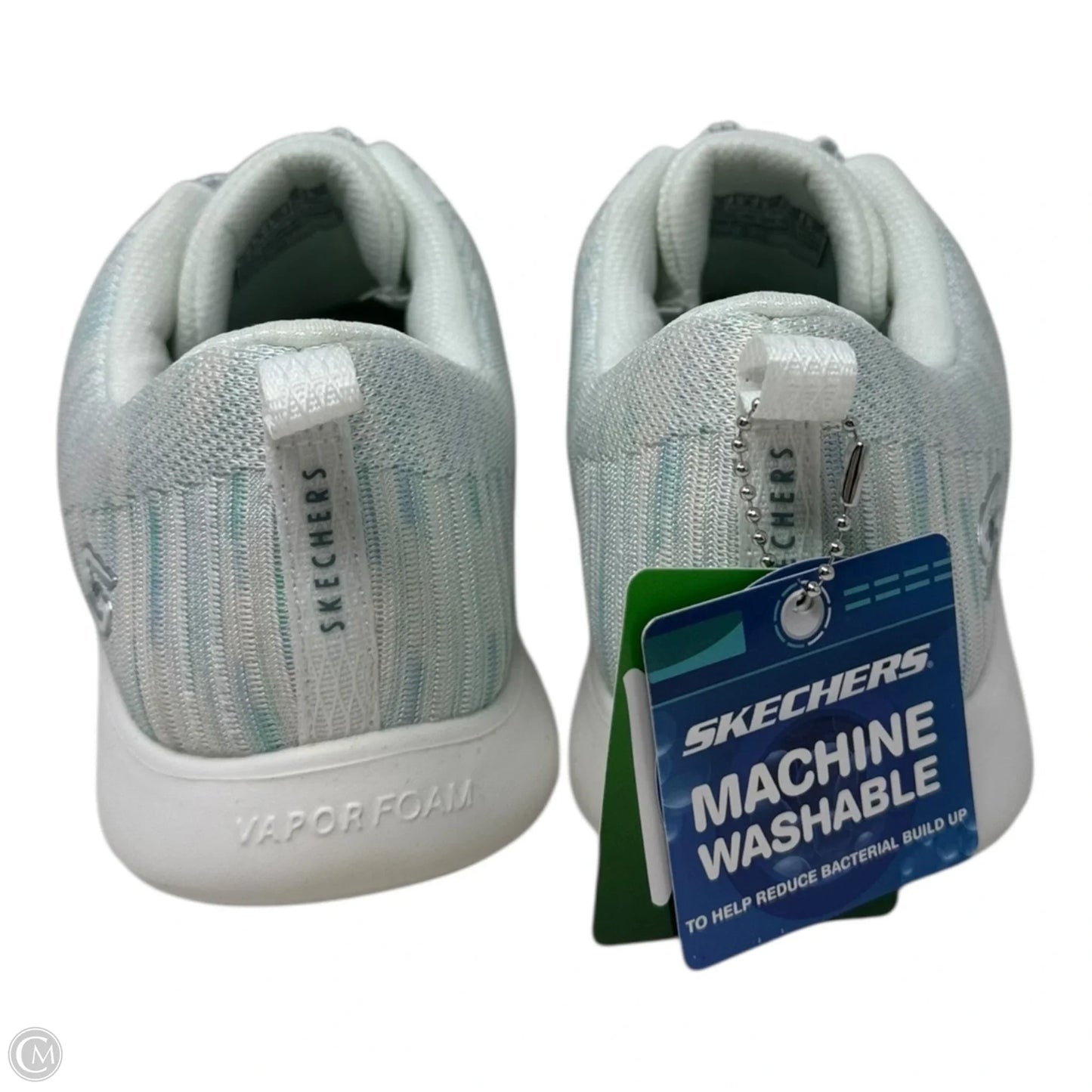 Memory Foam Sole Shoes Athletic By Skechers In Blue & White, Size: 9