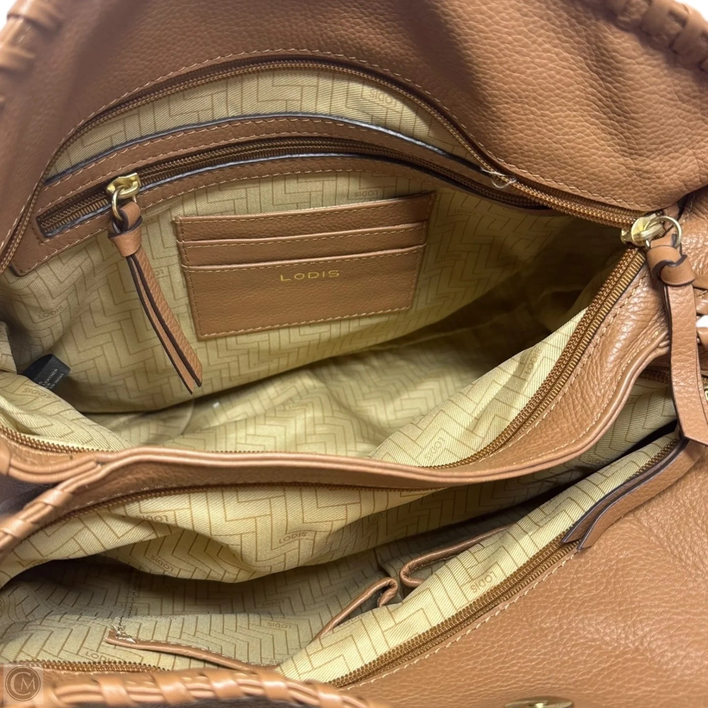 Evelyn Handbag Leather By Lodis, Size: Medium