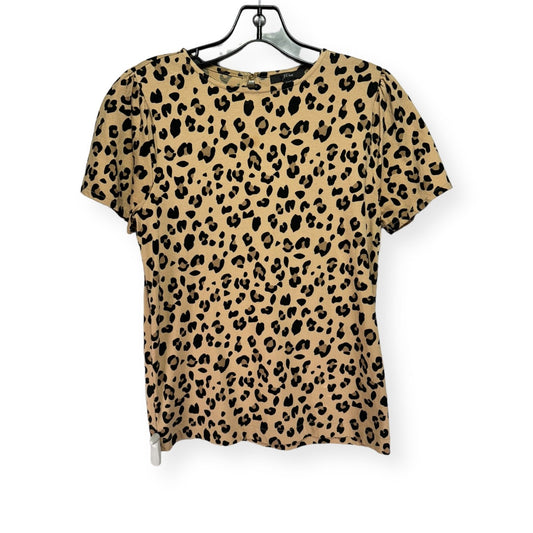 Top Short Sleeve Basic By J Crew In Leopard Print Size: XXS