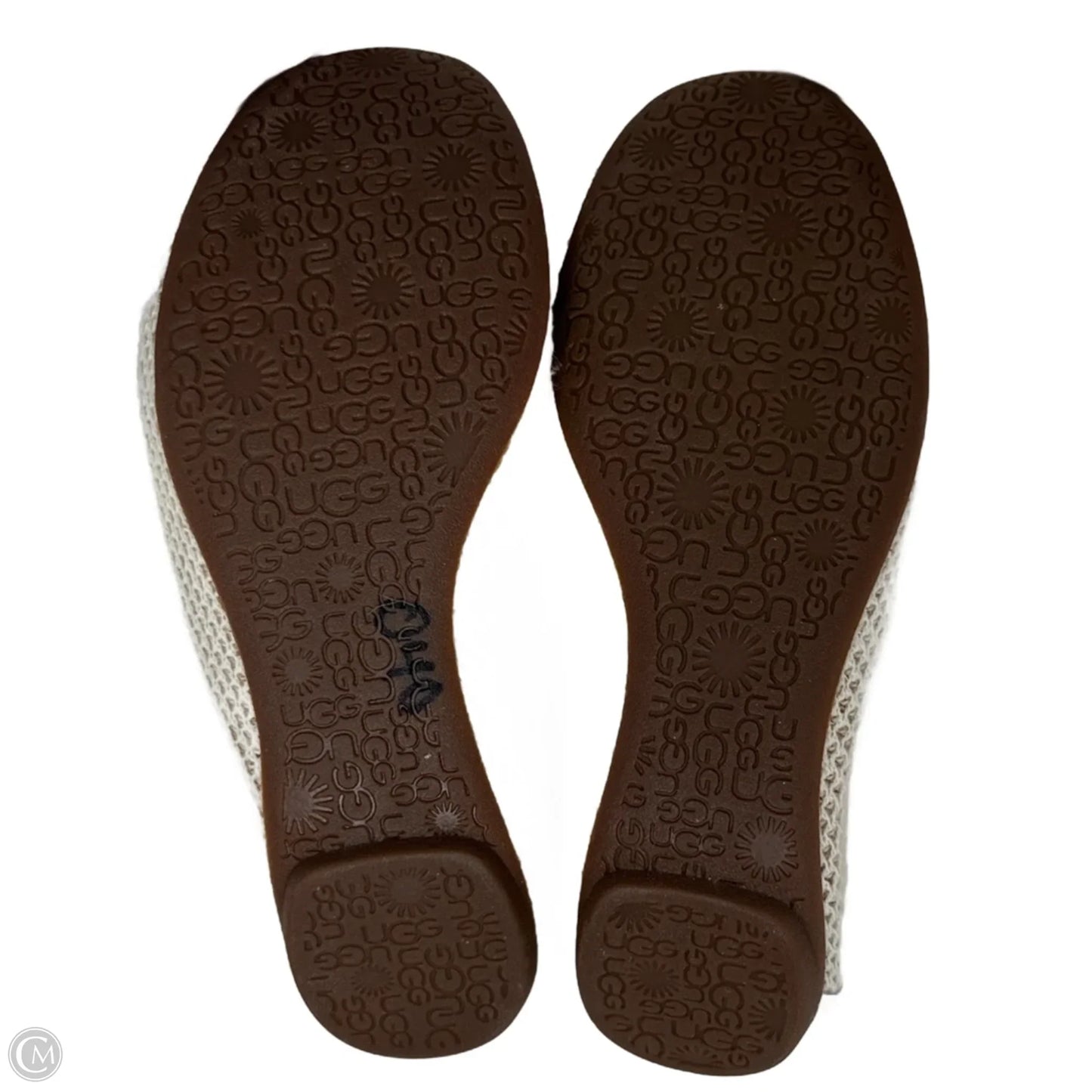 Brig Ballet Flats Designer By Ugg In Cream, Size: 8