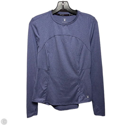 Athletic Top Long Sleeve Crewneck By Spyder In Purple, Size: S