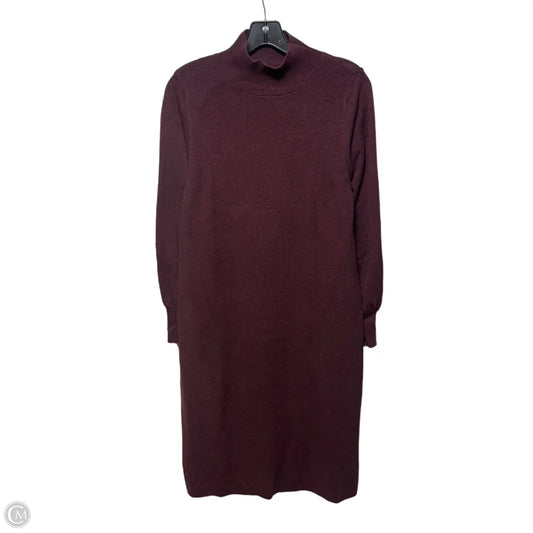Dress Sweater By Banana Republic In Maroon, Size: M