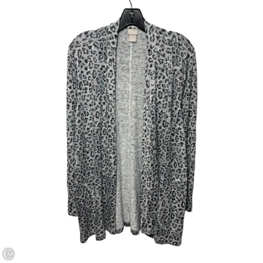 Sweater Cardigan By Chicos In Animal Print, Size: 12/14