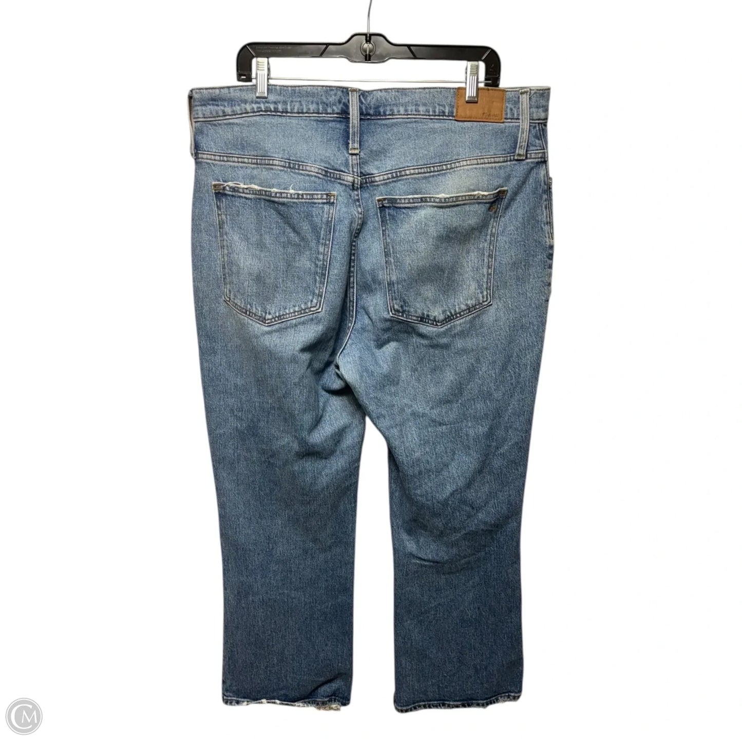 Cropped Jeans Flared By Madewell In Blue Denim, Size: 16