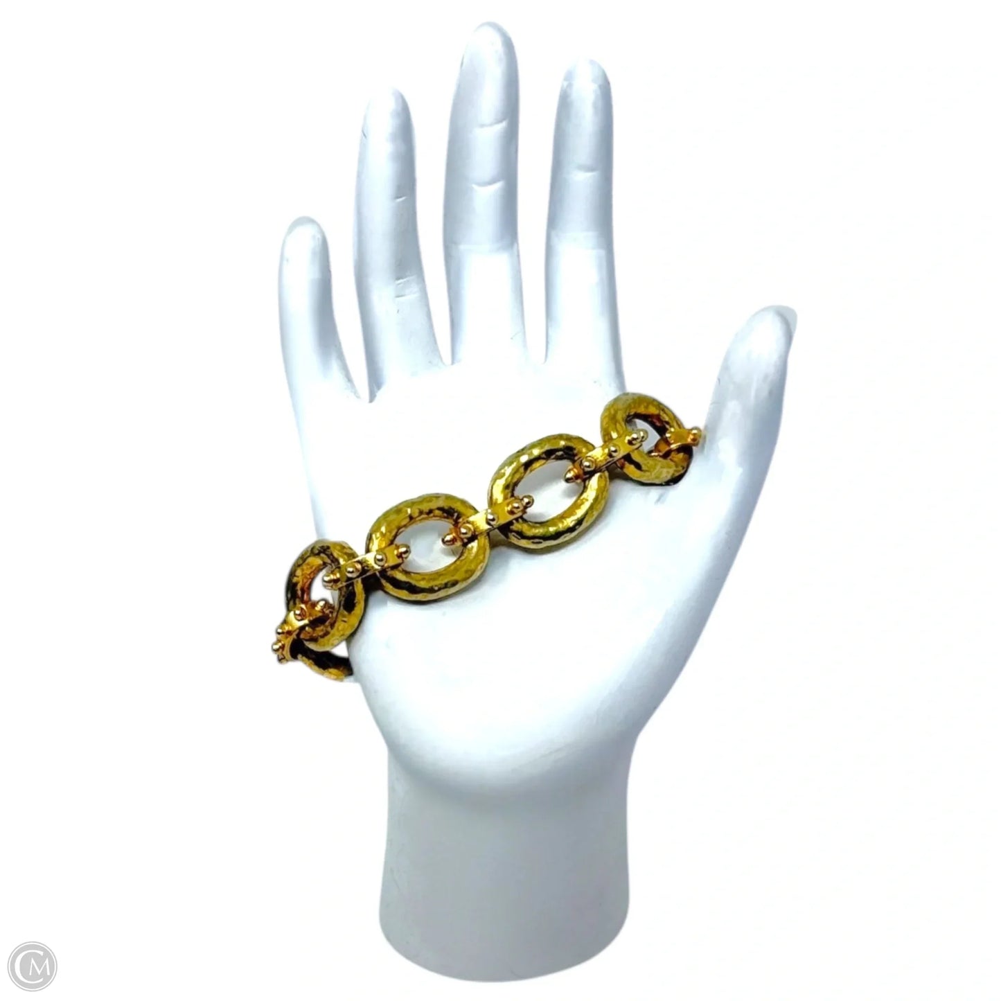 Vintage SoHo 24K Gold Plate Link Bracelet By Julie Vos