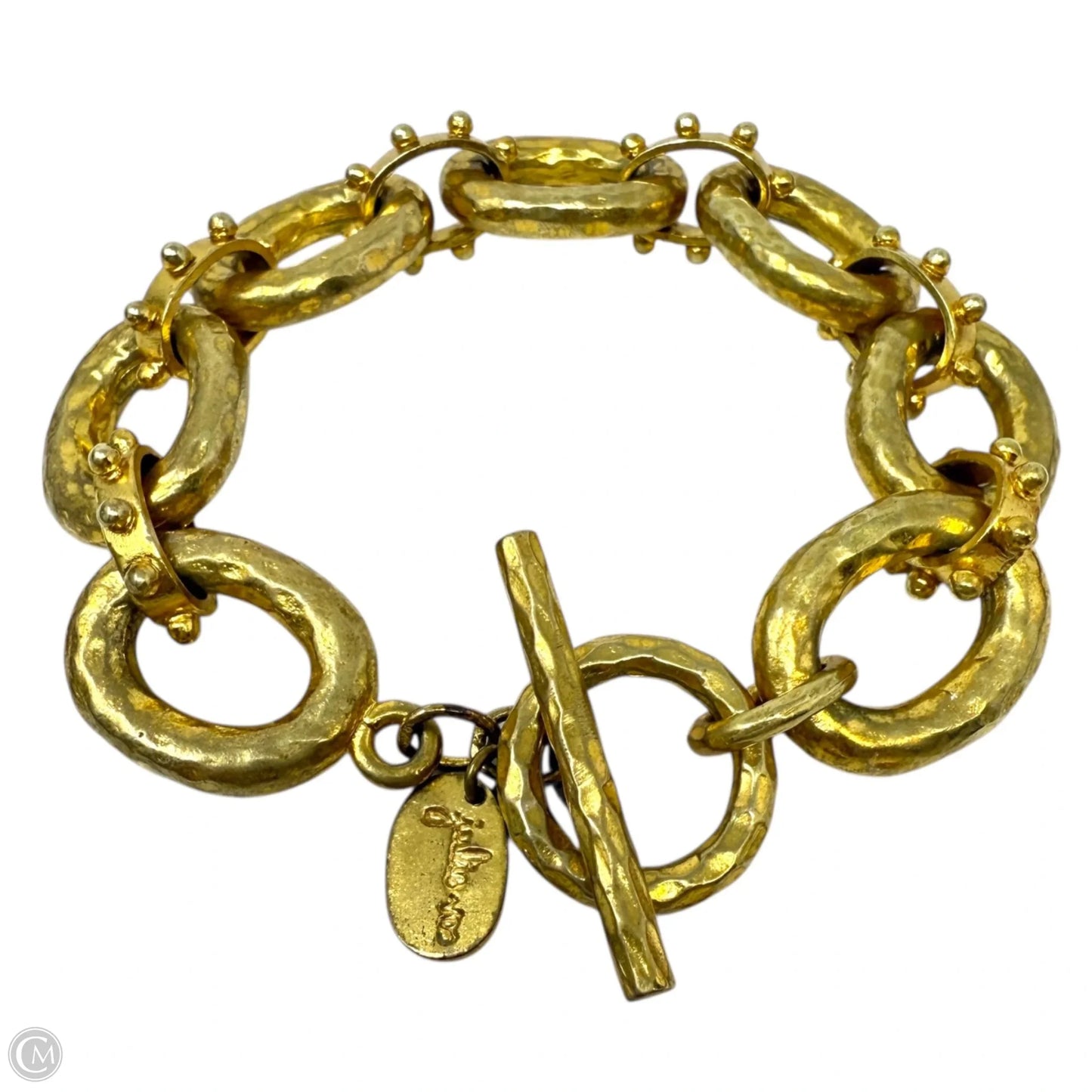 Vintage SoHo 24K Gold Plate Link Bracelet By Julie Vos