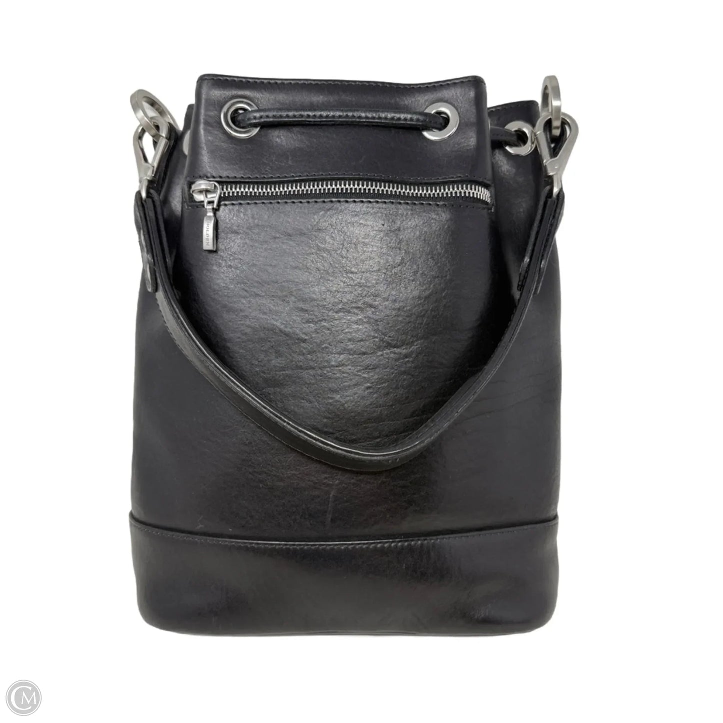 Orla Leather Drawsting Bucket Bag By Holden Leather Goods, Size: Medium