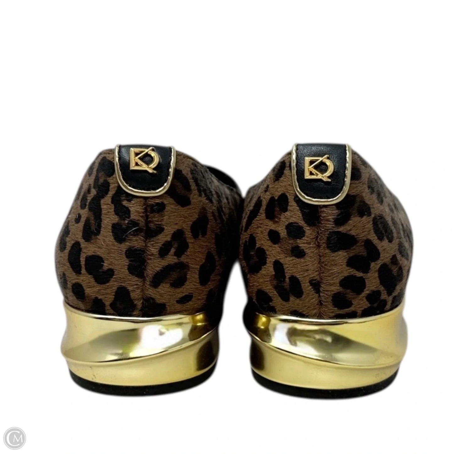 Savita Pointed Toe Calfhair Flats By Donna Karan In Animal Print, Size: 10