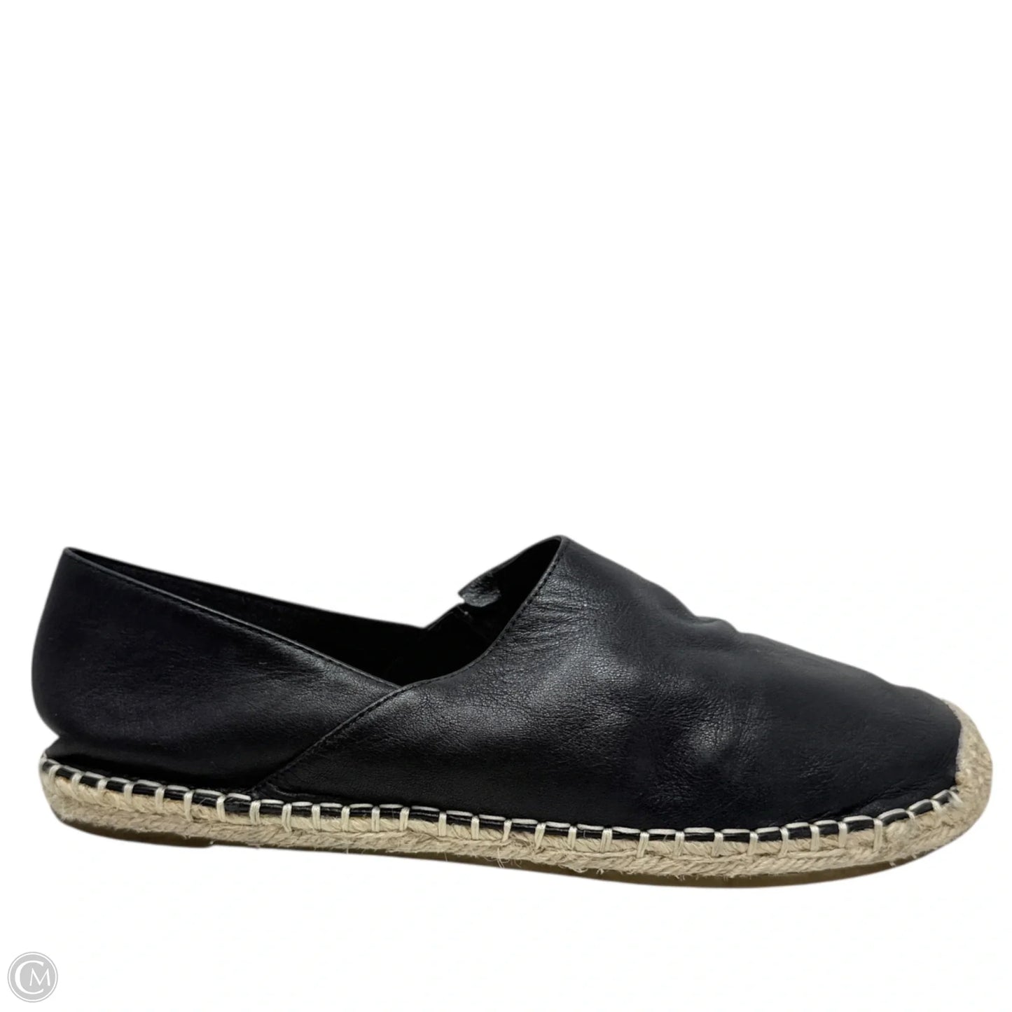 Myth Leather Espadrille Flats By Eileen Fisher In Black, Size: 7
