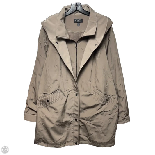 Double Layer Coat Raincoat By Jones New York In Beige, Size: Xxl