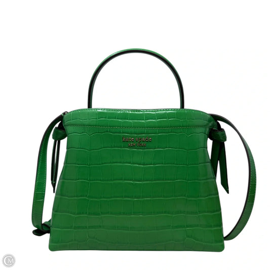 Knott Croc-embossed Top-Handle Bag In Leafy Green Designer By Kate Spade, Size: Medium