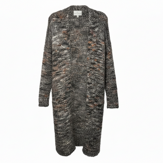 Maxi Cardigan Sweater By Belle France In Multi-colored, Size: M