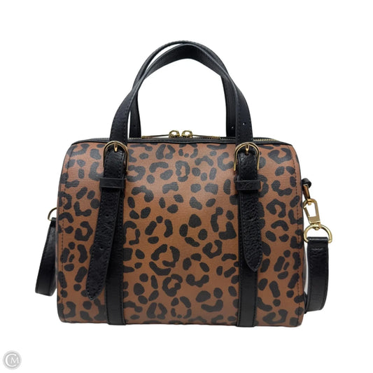 Rachel Leopard Print PVC Satchel By Fossil, Size: Medium