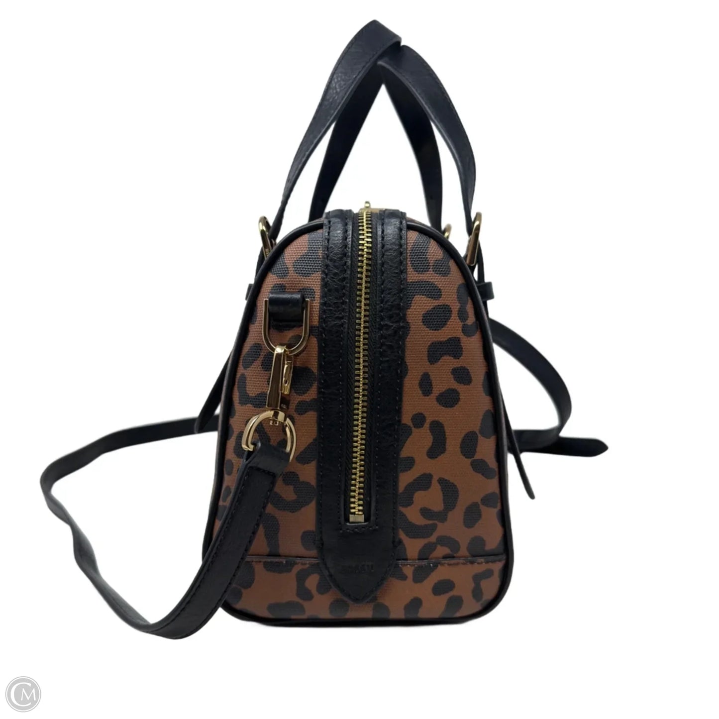 Rachel Leopard Print PVC Satchel By Fossil, Size: Medium