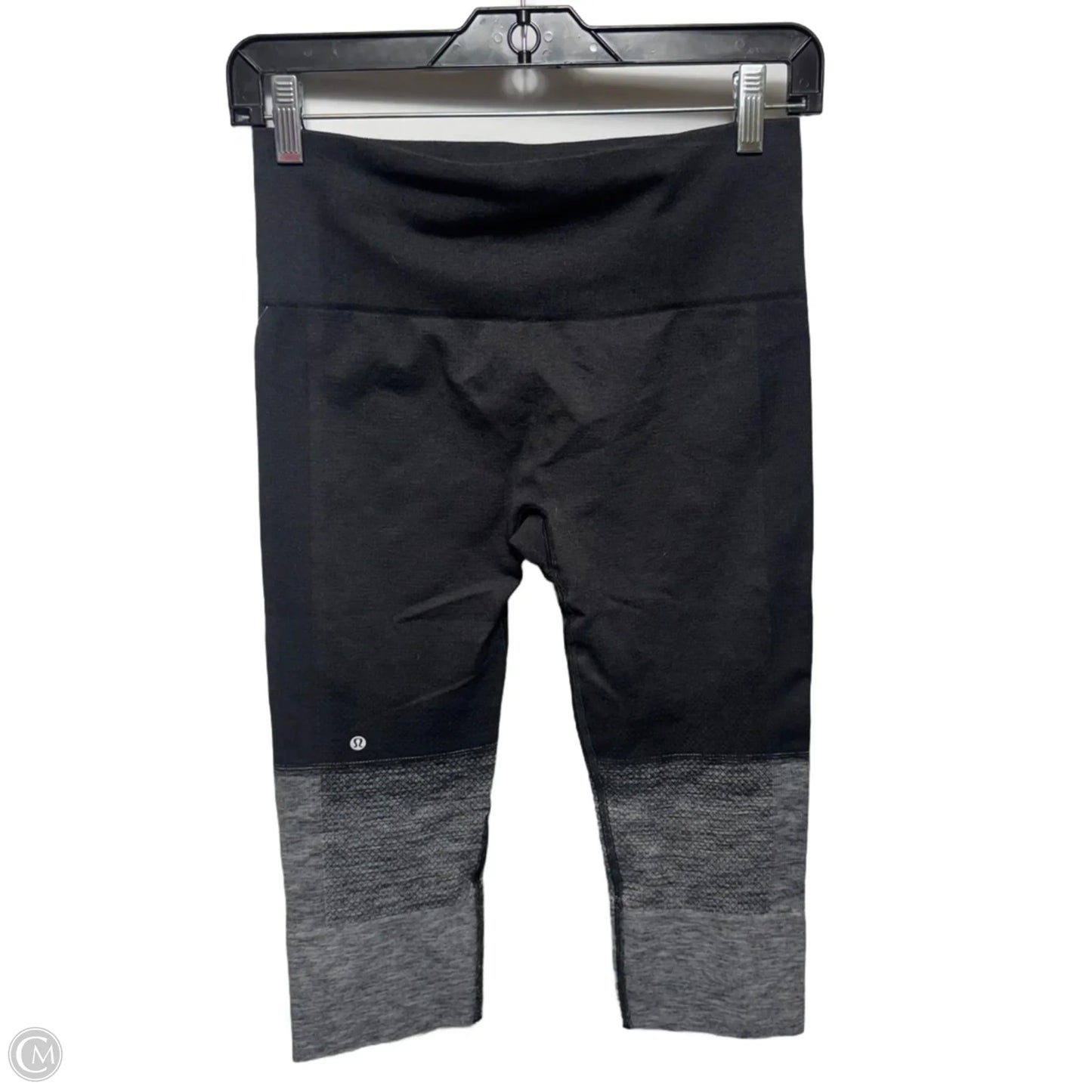 Athletic Leggings Capris By Lululemon In Black & Grey, Size: 4