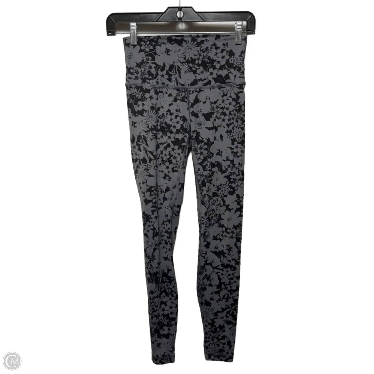 Athletic Leggings By Lululemon In Black & Grey, Size: 4