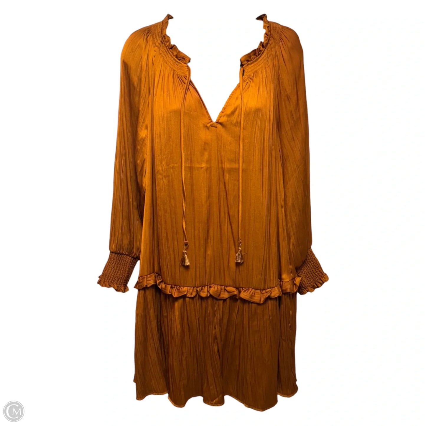 Guilia Tunic Dress By Anthropologie In Copper, Size: Xs