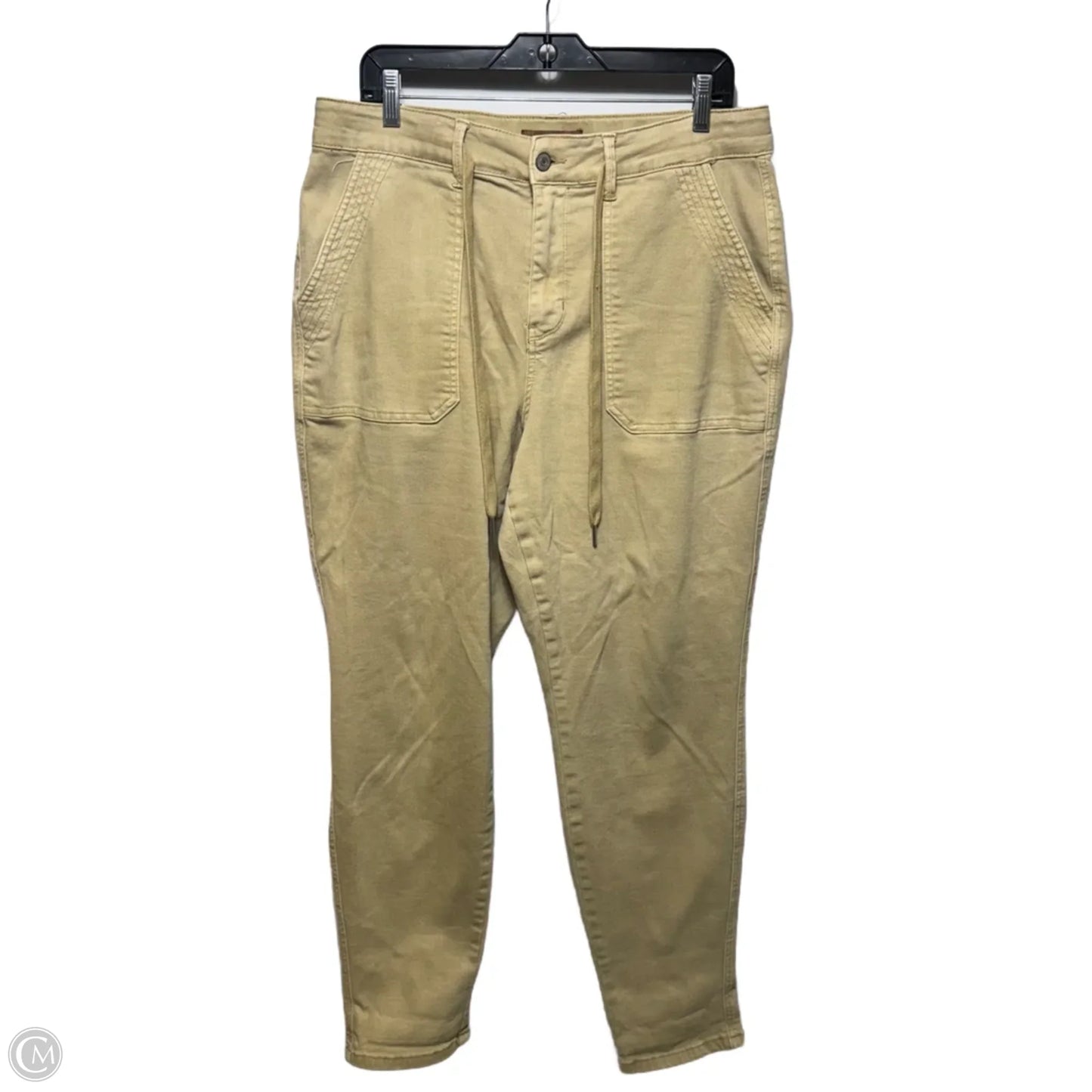 High Waist Jogger Jeans By Judy Blue In Tan Denim, Size: 16