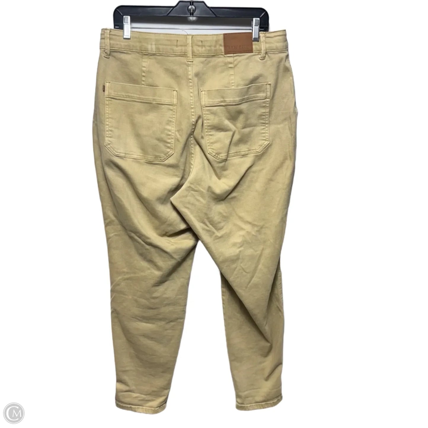 High Waist Jogger Jeans By Judy Blue In Tan Denim, Size: 16