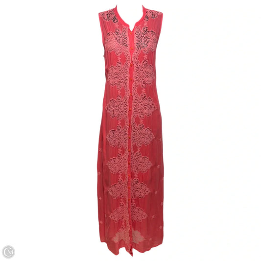Eyelet Dress Casual Maxi By Johnny Was In Coral, Size: S