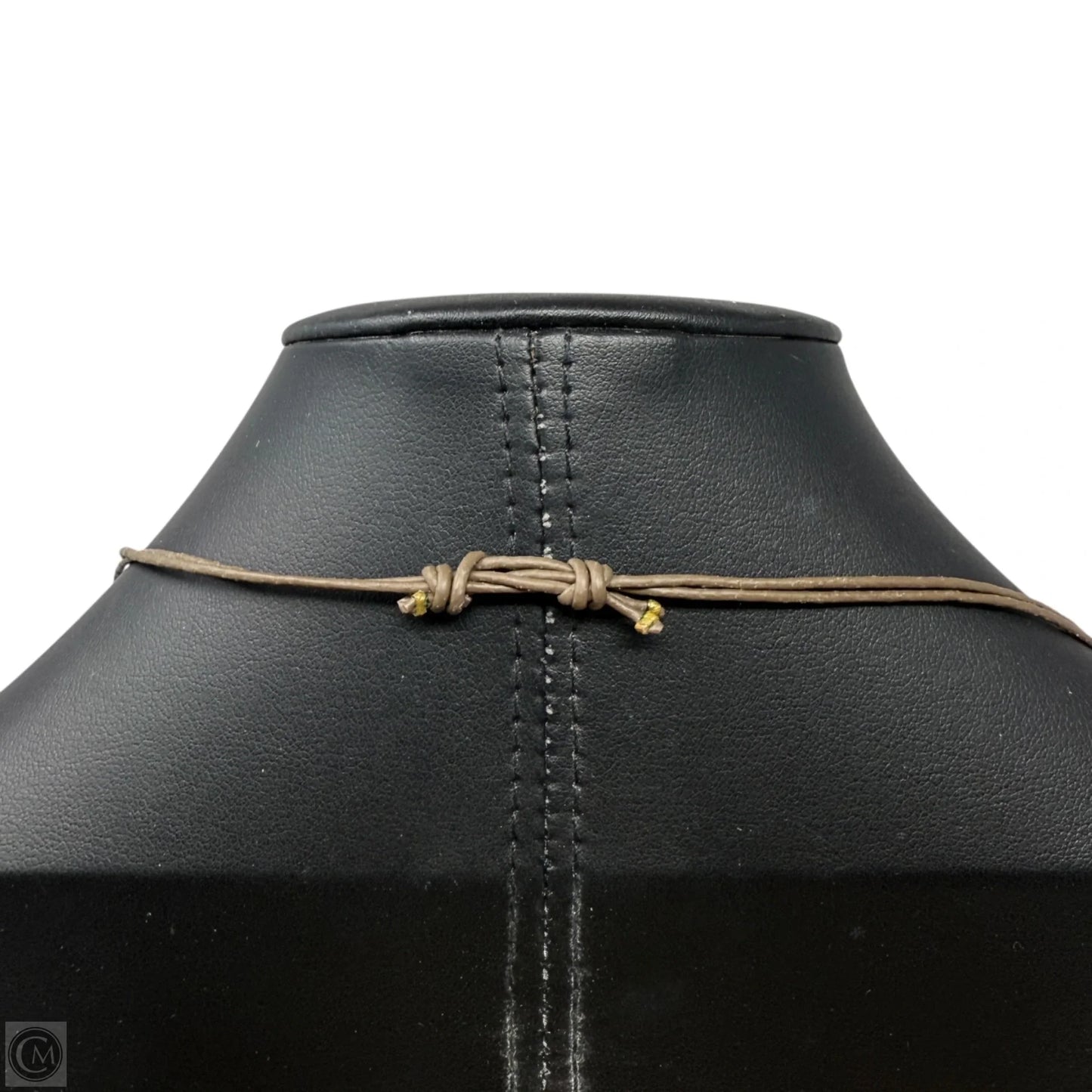 Vintage Adjustable Leather Multi Crystal Tassel Necklace By Silpada