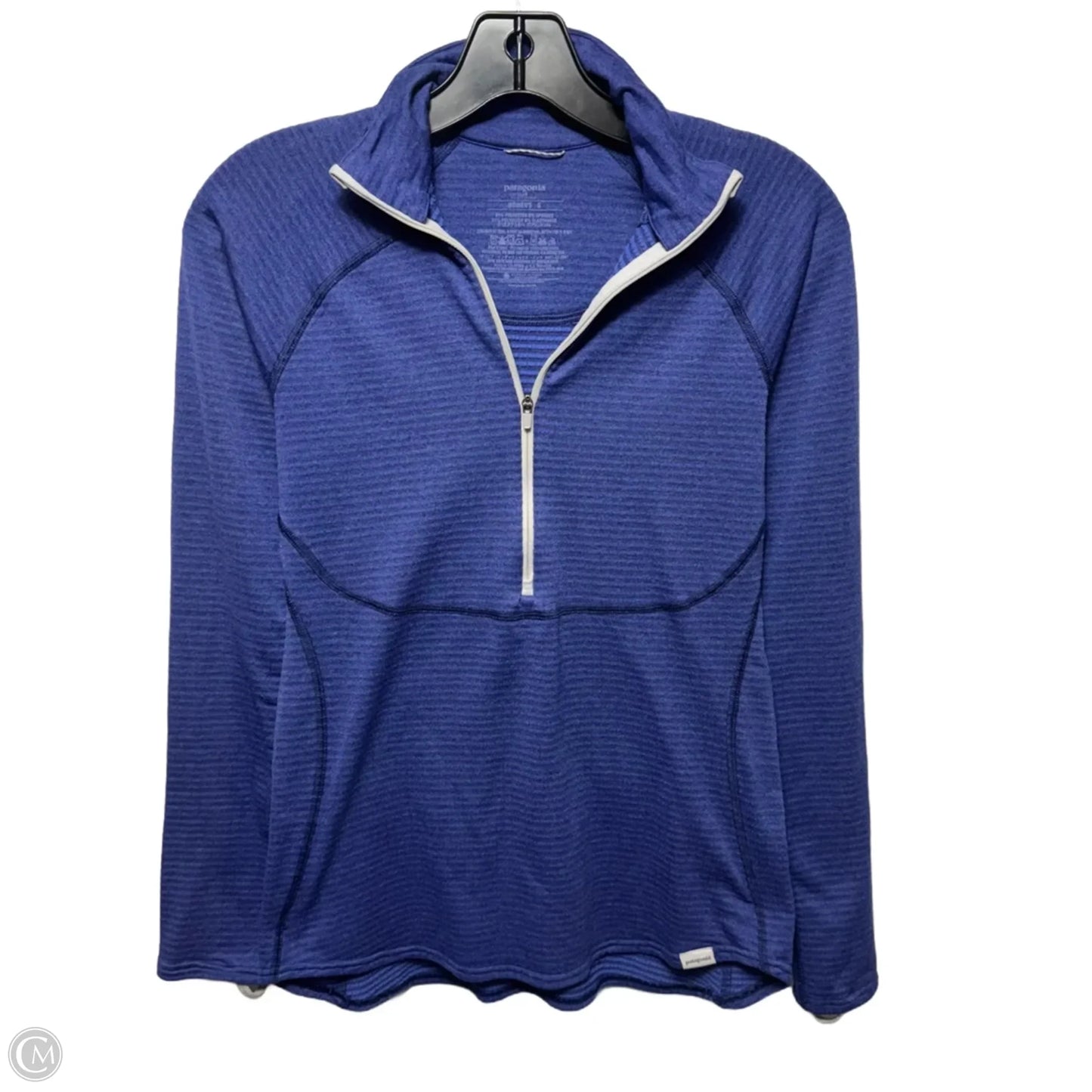 Athletic Top Long Sleeve Collar By Patagonia In Blue, Size: S