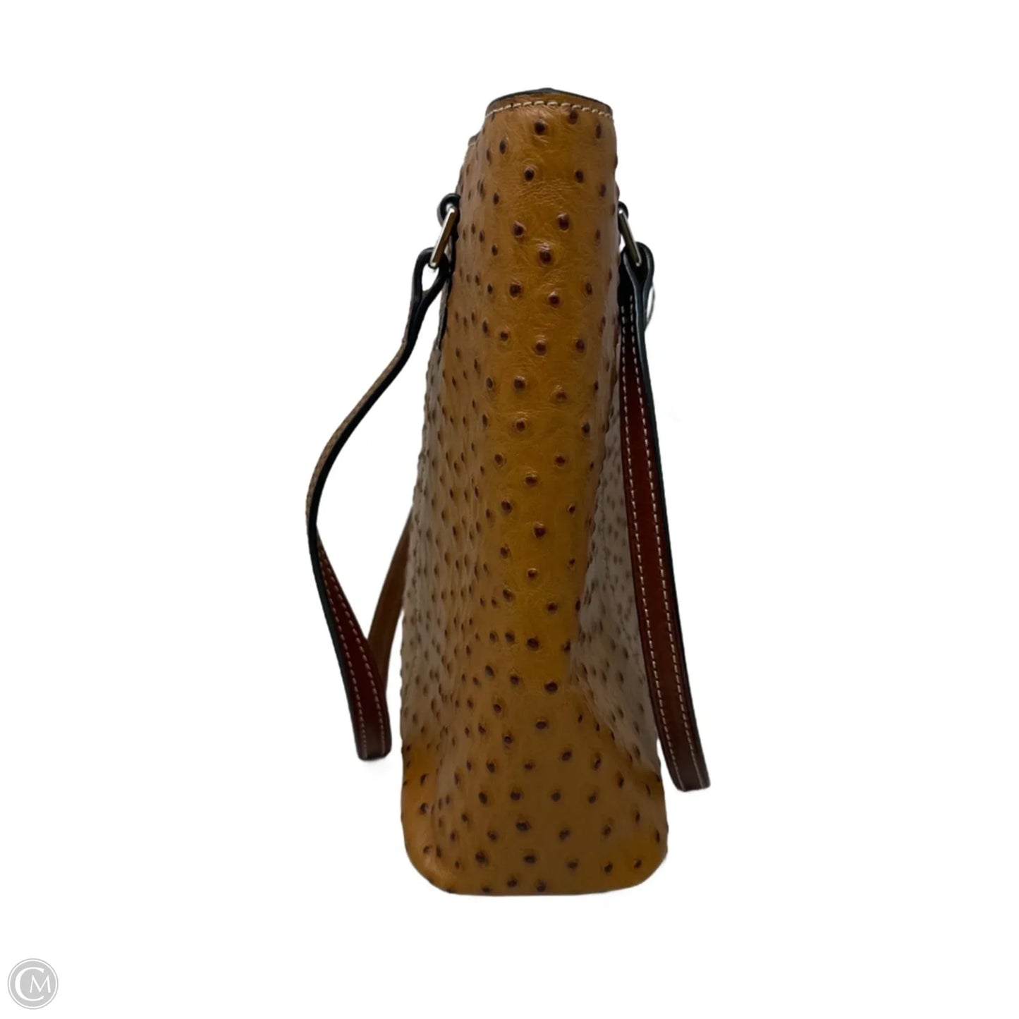 Lexington Ostrich Leather Tote Designer By Dooney And Bourke, Size: Medium