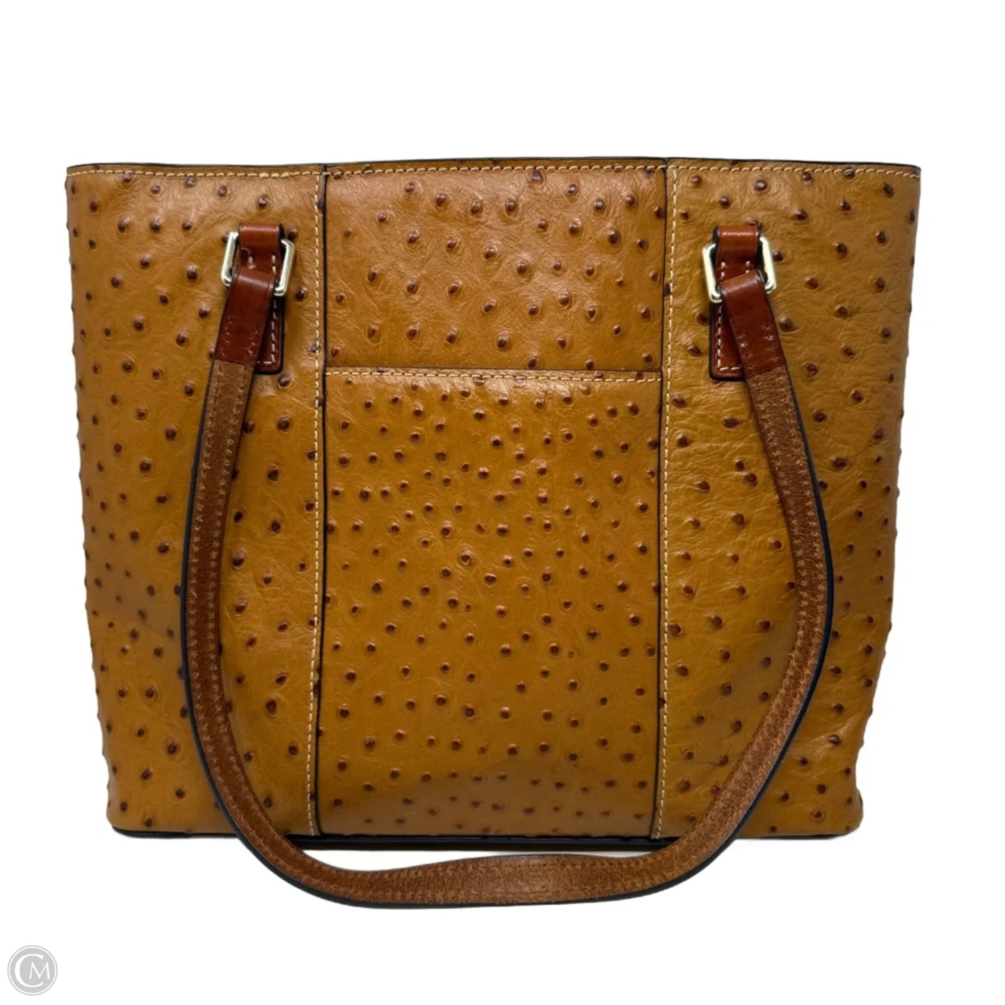 Lexington Ostrich Leather Tote Designer By Dooney And Bourke, Size: Medium