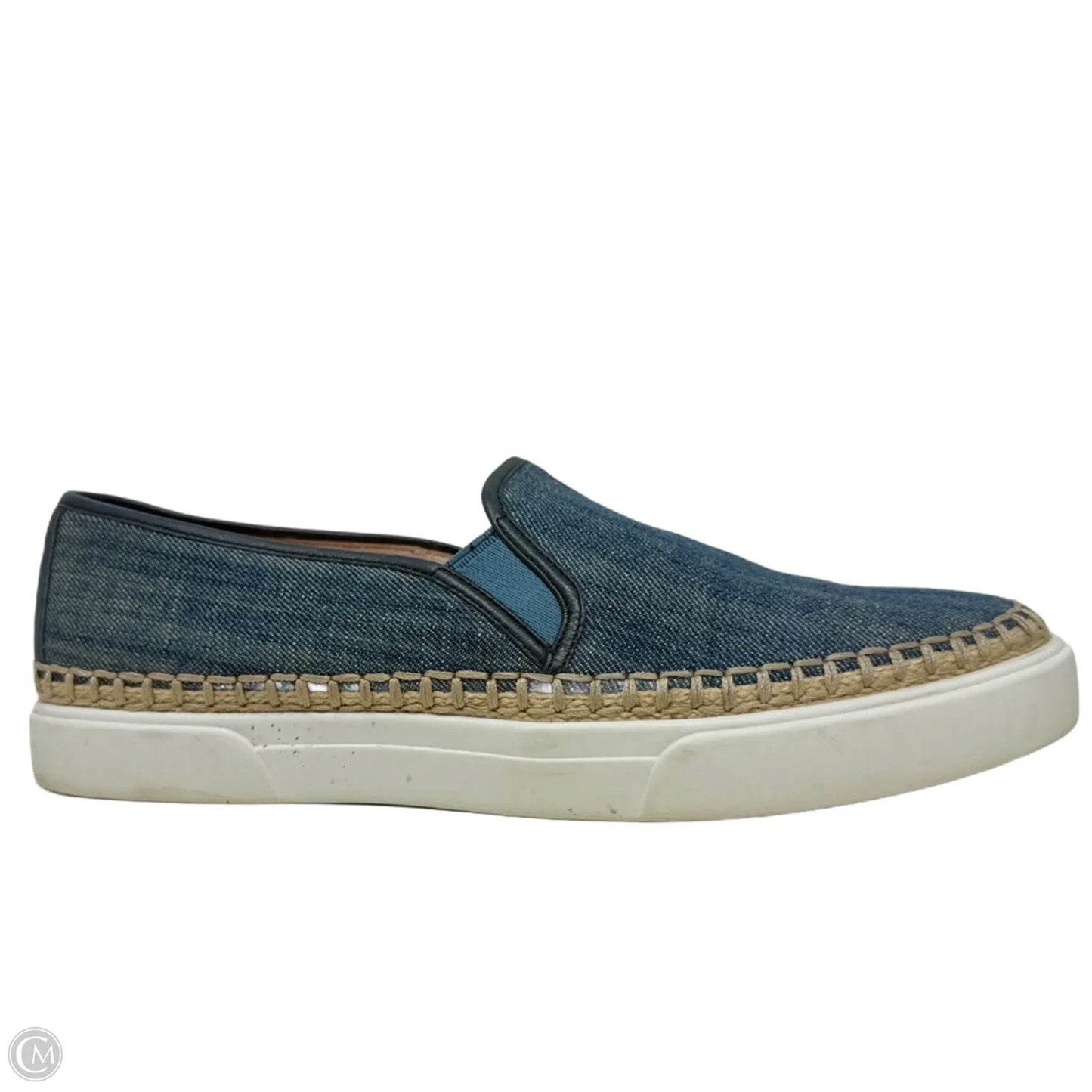 Cory Denim Slip-On Sneakers Designer By Kate Spade In Blue Denim, Size: 9