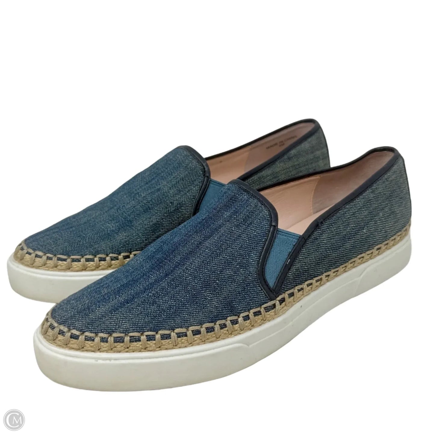 Cory Denim Slip-On Sneakers Designer By Kate Spade In Blue Denim, Size: 9