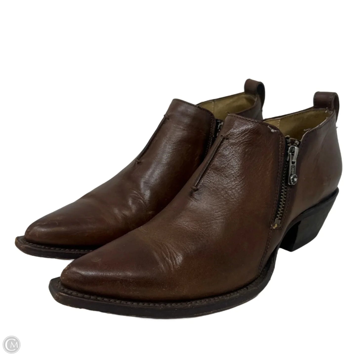 Sacha Moto Shooties Designer By Frye In Tan, Size: 9