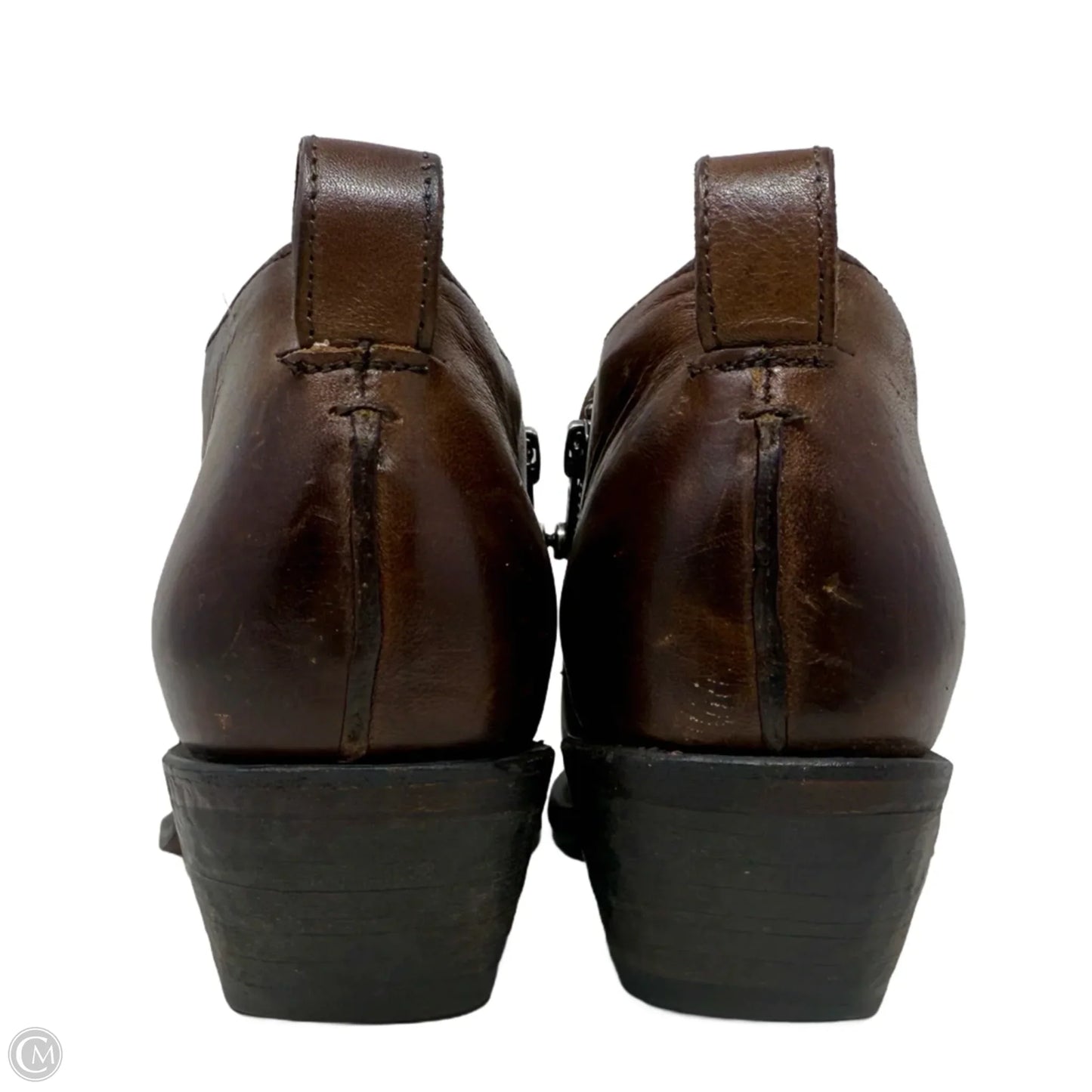 Sacha Moto Shooties Designer By Frye In Tan, Size: 9