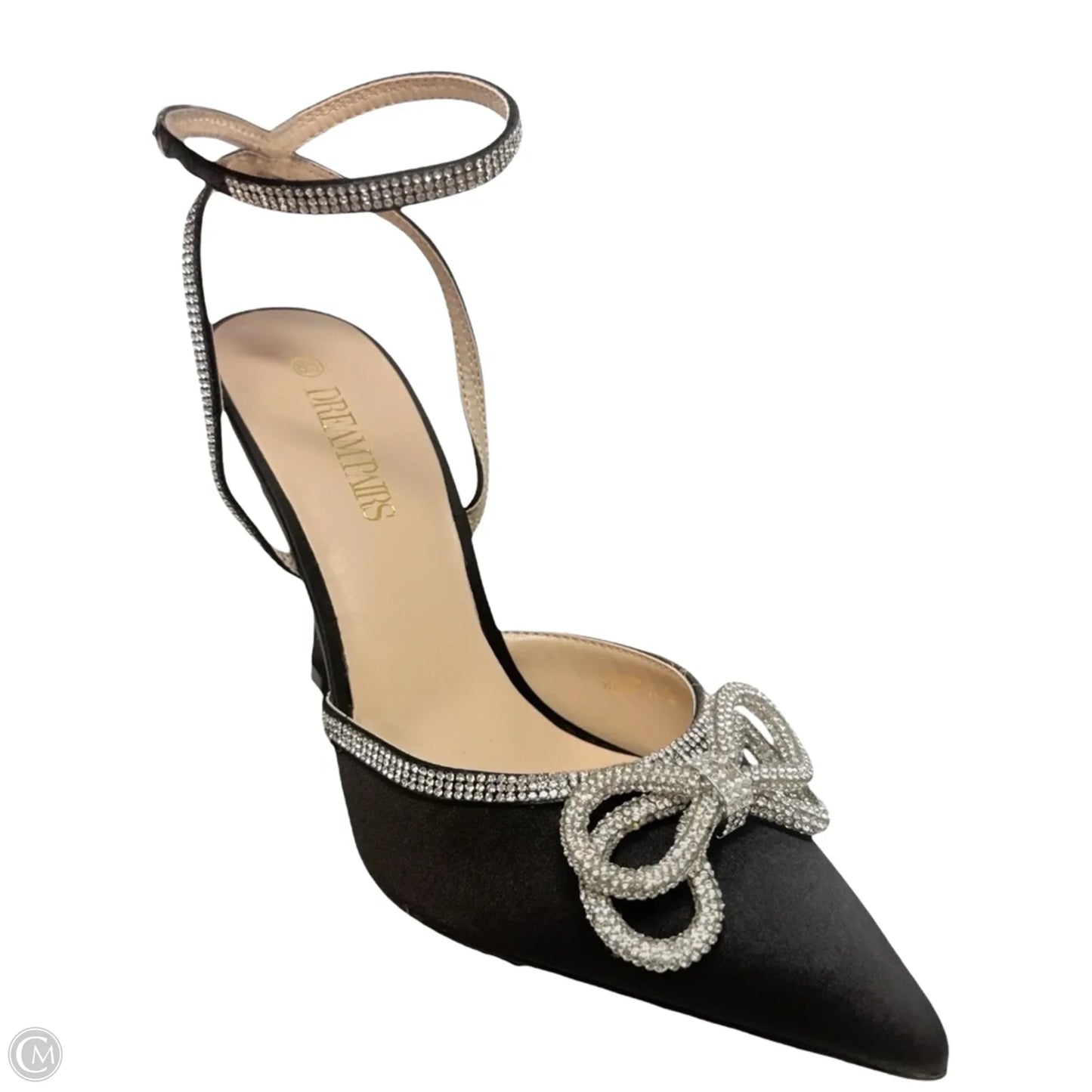 Destiny Stiletto Rhinestone Strap Pumps By Dream Pairs In Black, Size: 8.5