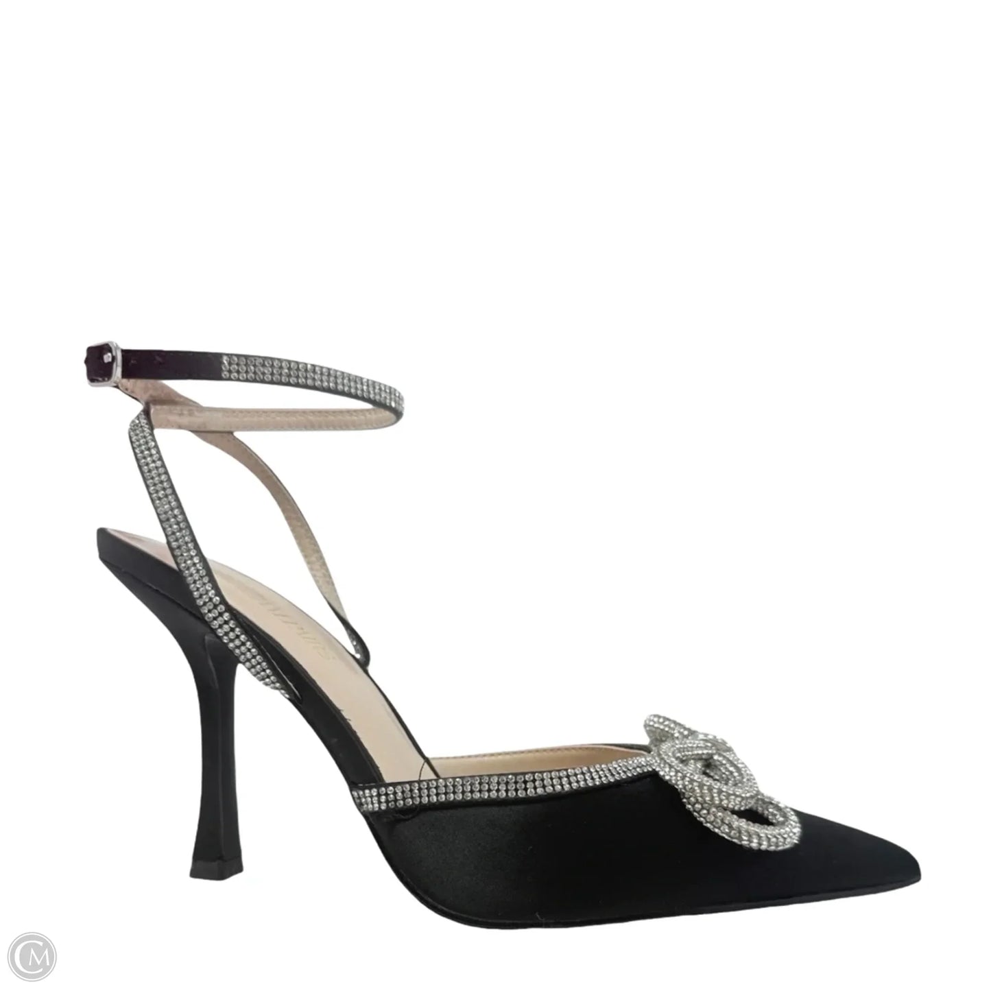 Destiny Stiletto Rhinestone Strap Pumps By Dream Pairs In Black, Size: 8.5