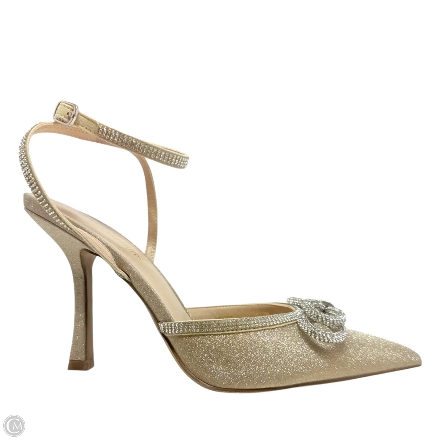 Destiny Stiletto Rhinestone Strap Pumps By Dream Pairs In Tan, Size: 8.5