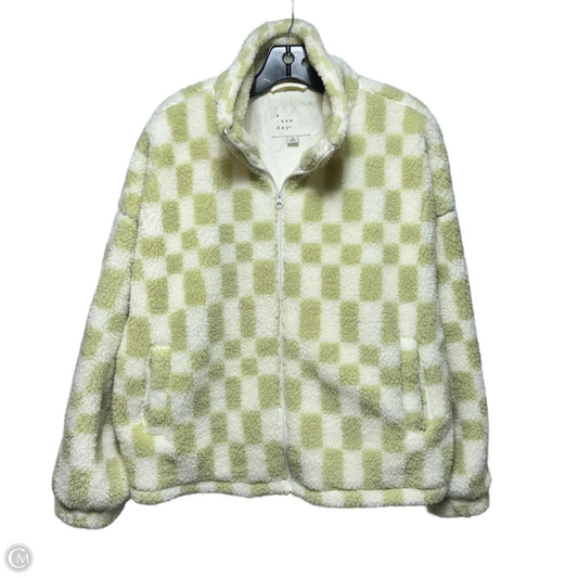 Jacket Fleece By A New Day In Checkered Pattern, Size: M