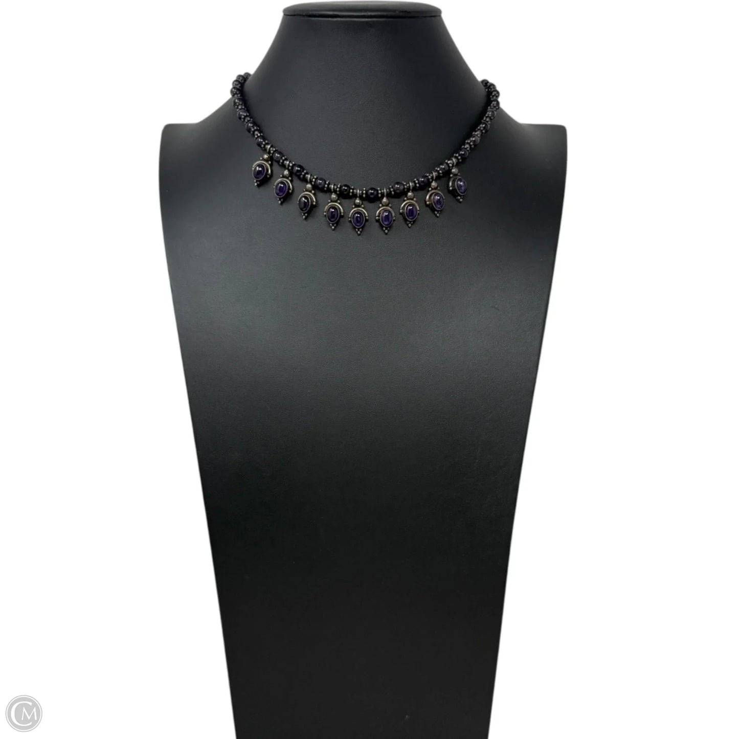 Sterling Silver & Amethyst Choker Necklace