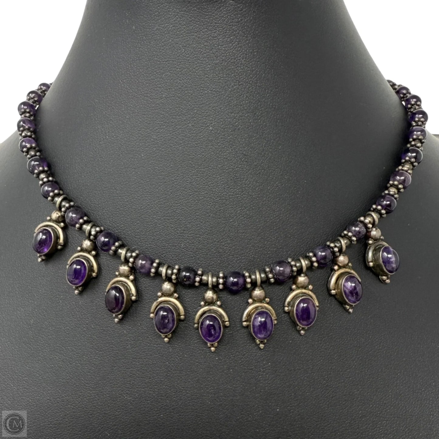 Sterling Silver & Amethyst Choker Necklace